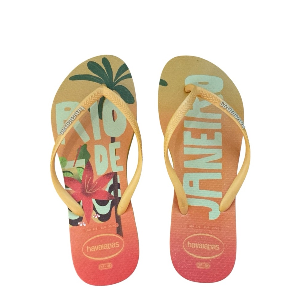 Havaianas‎ Vibrant Rio de Janeiro Flip Flops Size 7/8